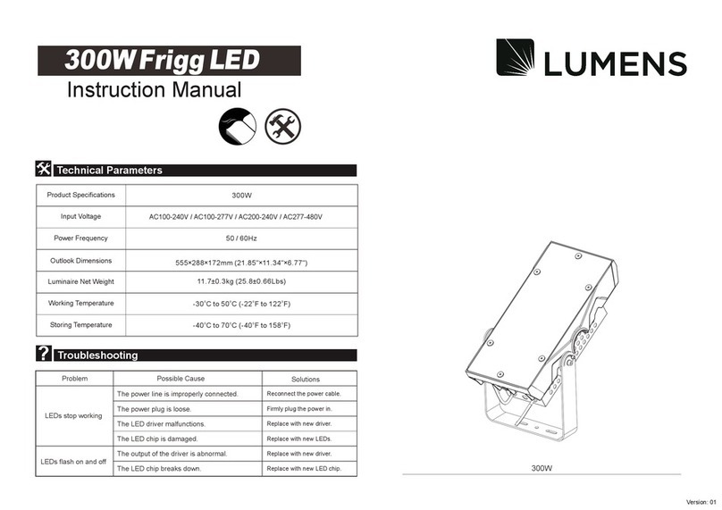 Lumens 300WFrigg LED instruction manual