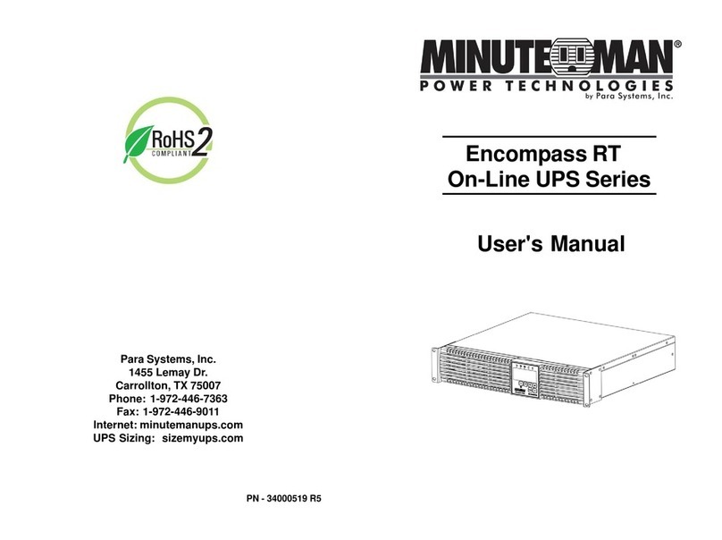 Para systems Minuteman On-Line RT Series user manual Para systems Minuteman On-Line RT Series user manual