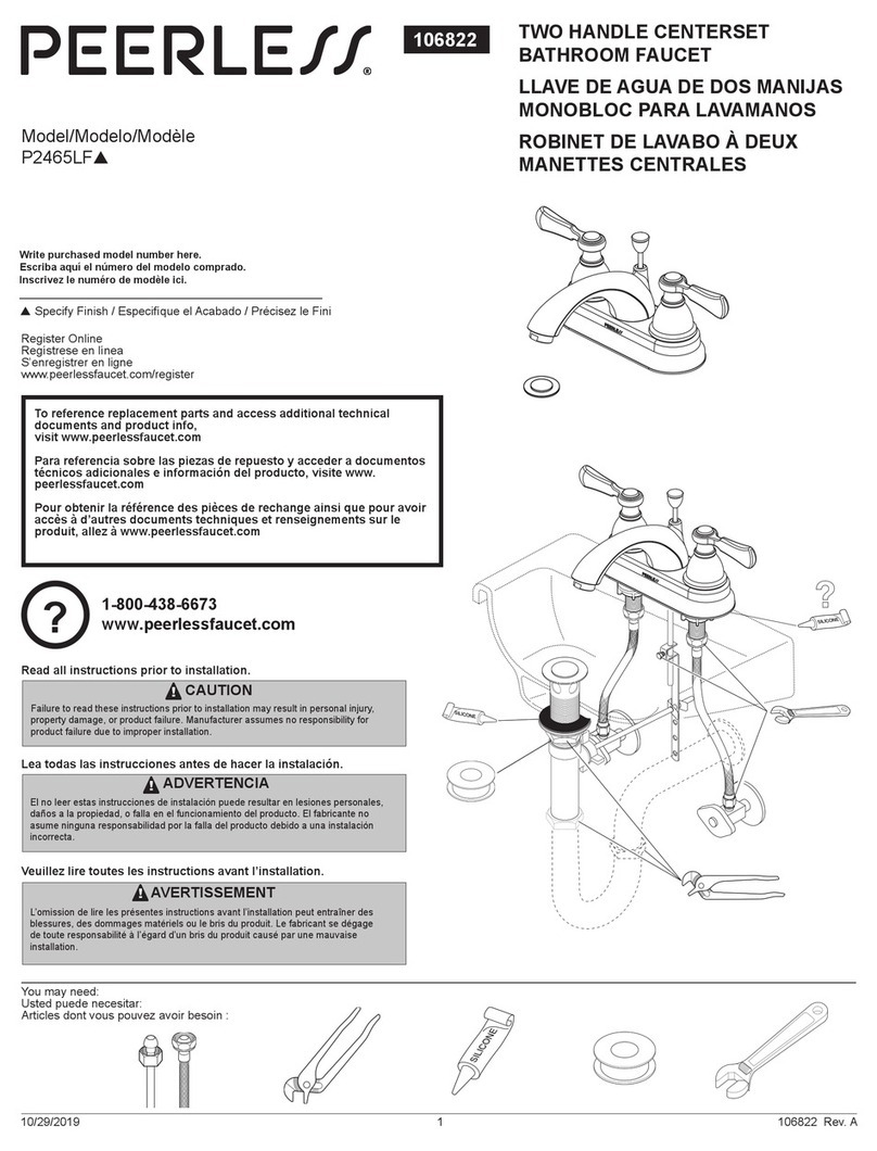 PEERLESS Elmhurst P2465LF Series User manual