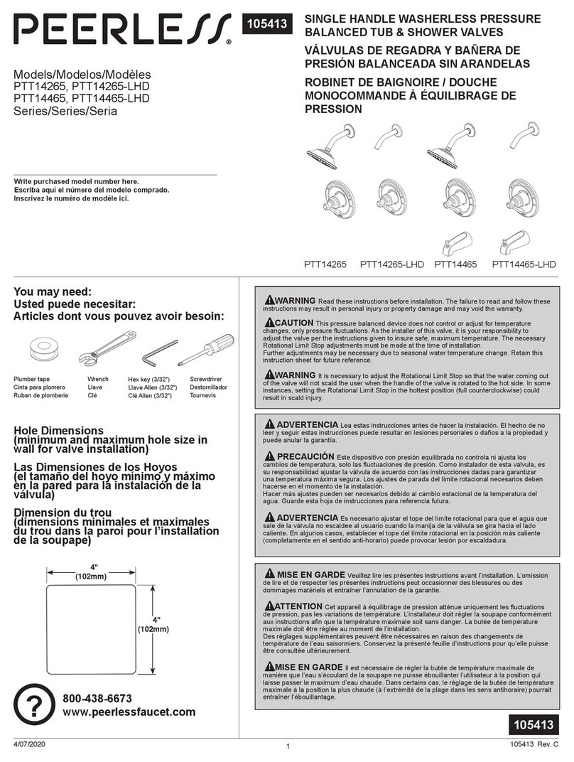 PEERLESS Elmhurst PTT14265 User manual