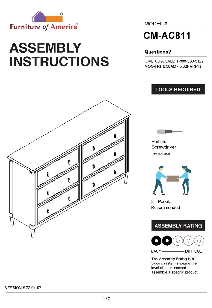 Furniture of America CM-AC811 Assembly instructions Furniture of America CM-AC811 Assembly instructions