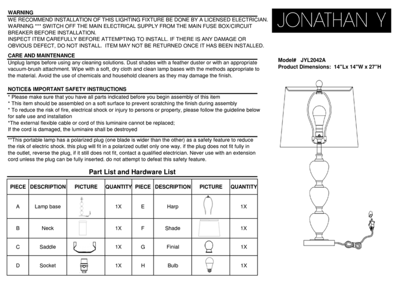 JONATHAN Y JYL2042A User manual JONATHAN Y JYL2042A User manual