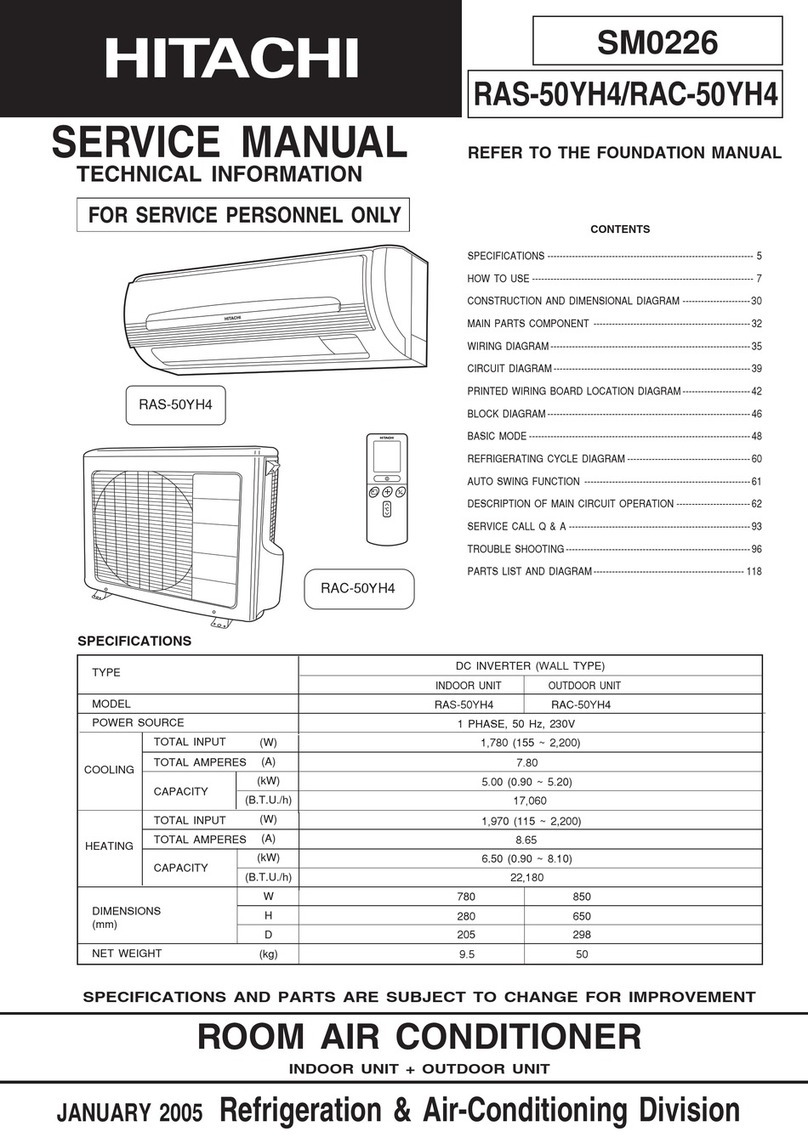 Hitachi RAS-50YH4 Service manual