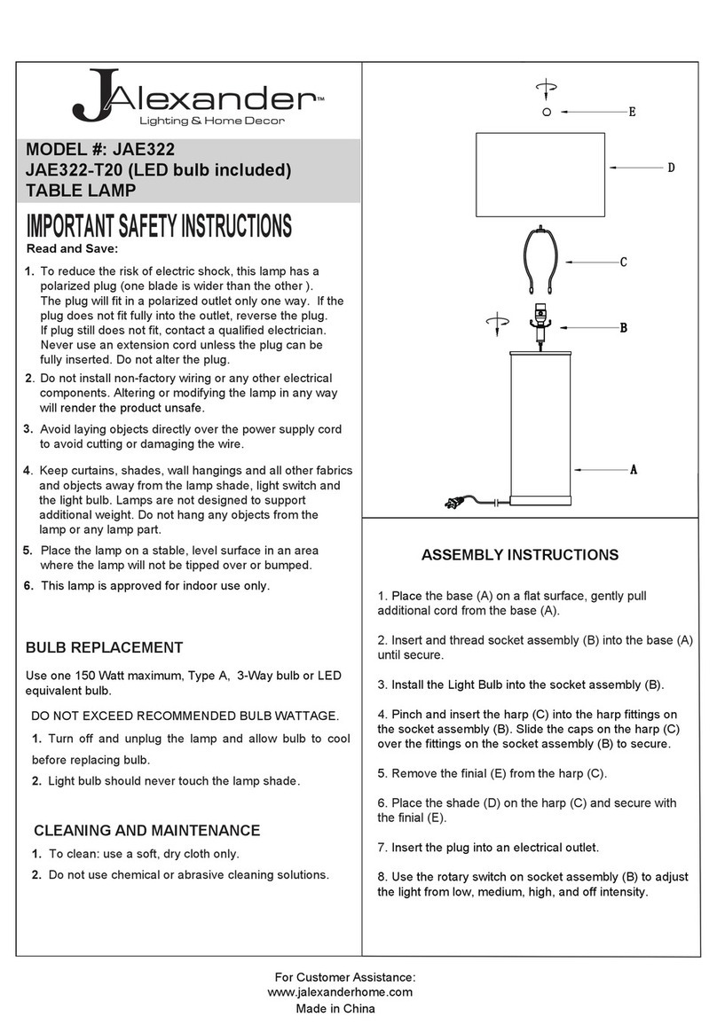 JALEXANDER JAE322 User manual