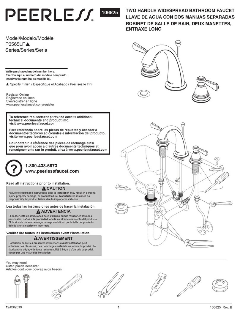 PEERLESS Elmhurst P3565LF Series quick start guide