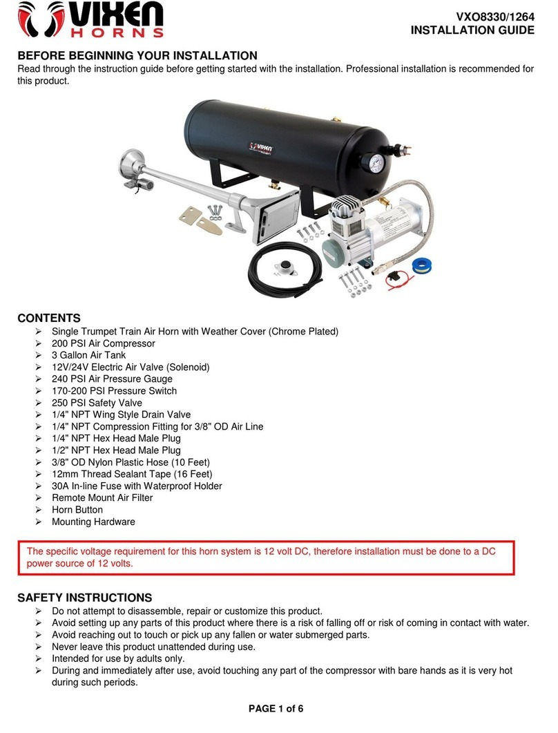 Vixen Horns VXO8330/1264 installation guide