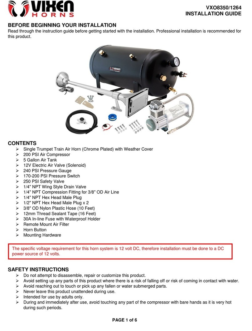 Vixen Horns VXO8350/1264 installation guide