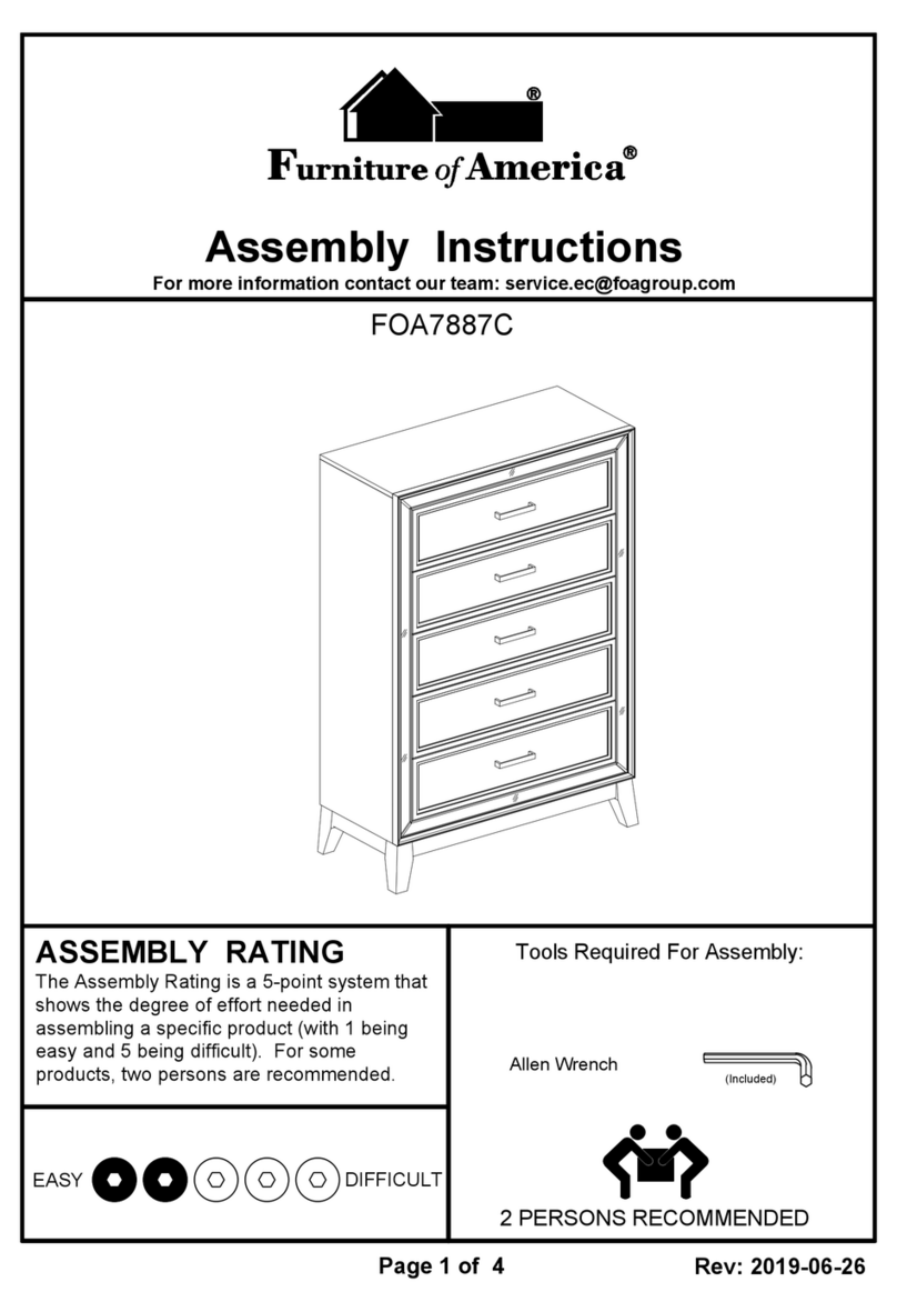 Furniture of America FOA7887C Assembly instructions