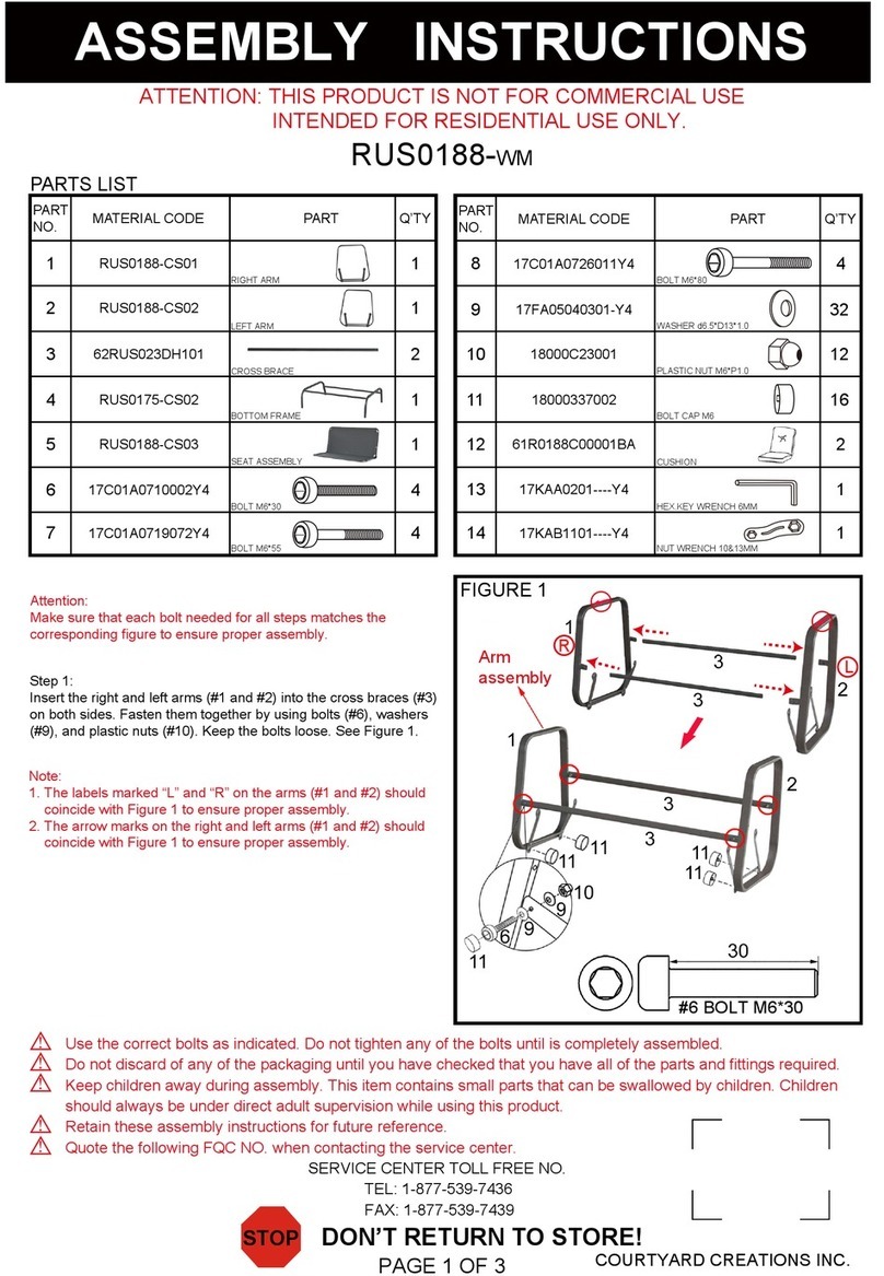 Courtyard Creations RUS0188-WM User manual Courtyard Creations RUS0188-WM User manual