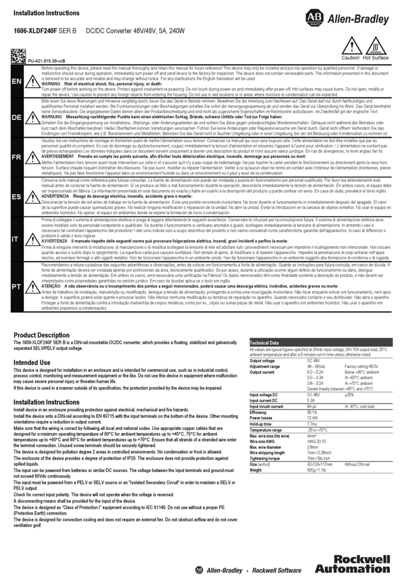 Rockwell Automation Allen-Bradley 1606-XLDF240F installation instructions