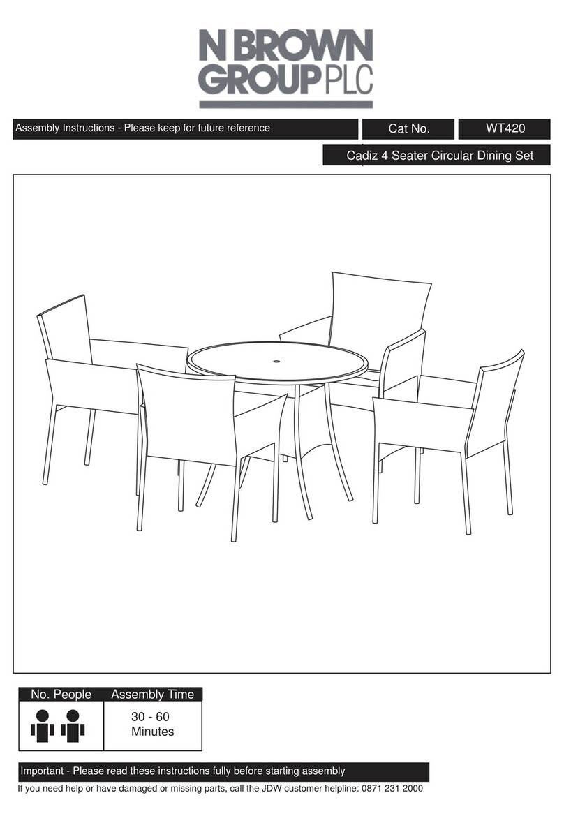 N BROWN Cadiz WT420 Assembly instructions