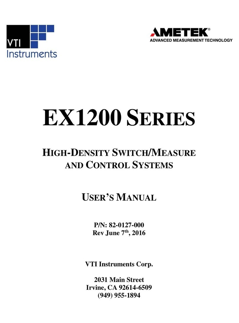 VTI Instruments Metek EX1202 user manual