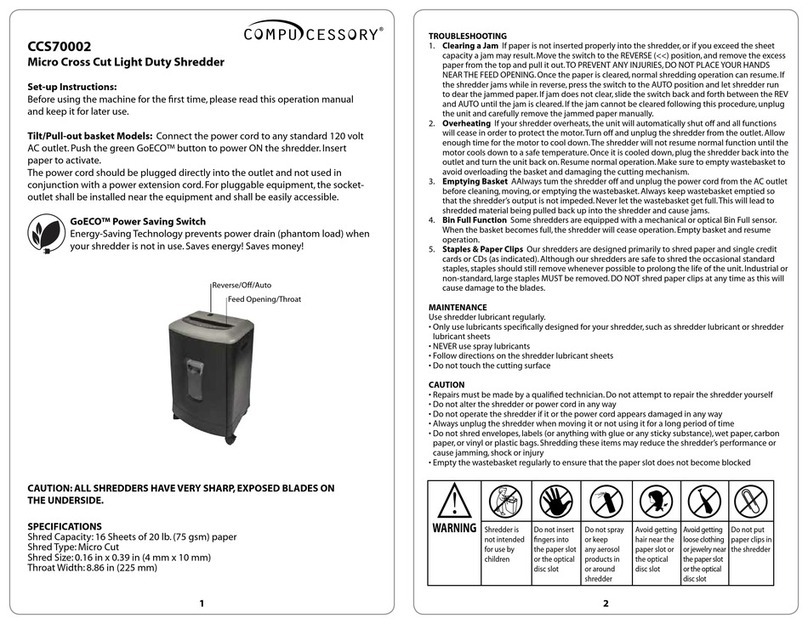 Compucessory CCS70002 User manual