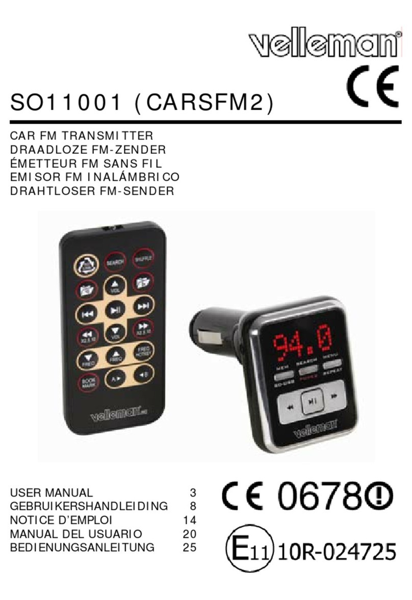 Velleman SO11001 user manual