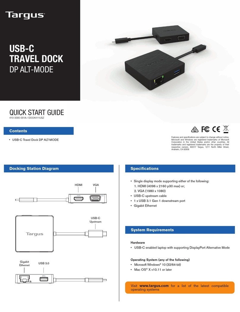 Targus DOCK411USZ quick start guide