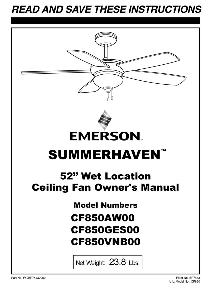 Emerson SUMMERHAVEN CF850GES00 owner's manual