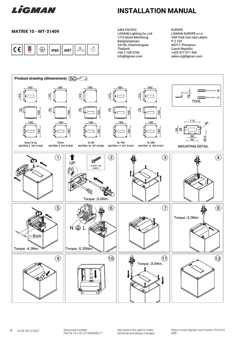LIGMAN MATRIX 10 installation manual