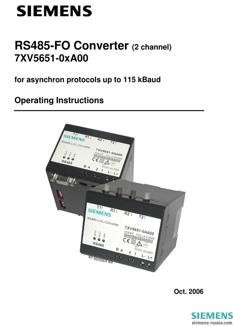 Siemens 7XV5651-0 A00 Series operating instructions