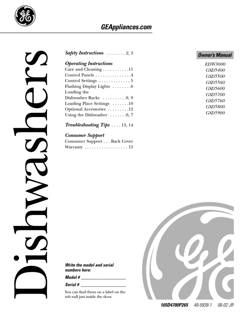 GE GSD5760 User manual