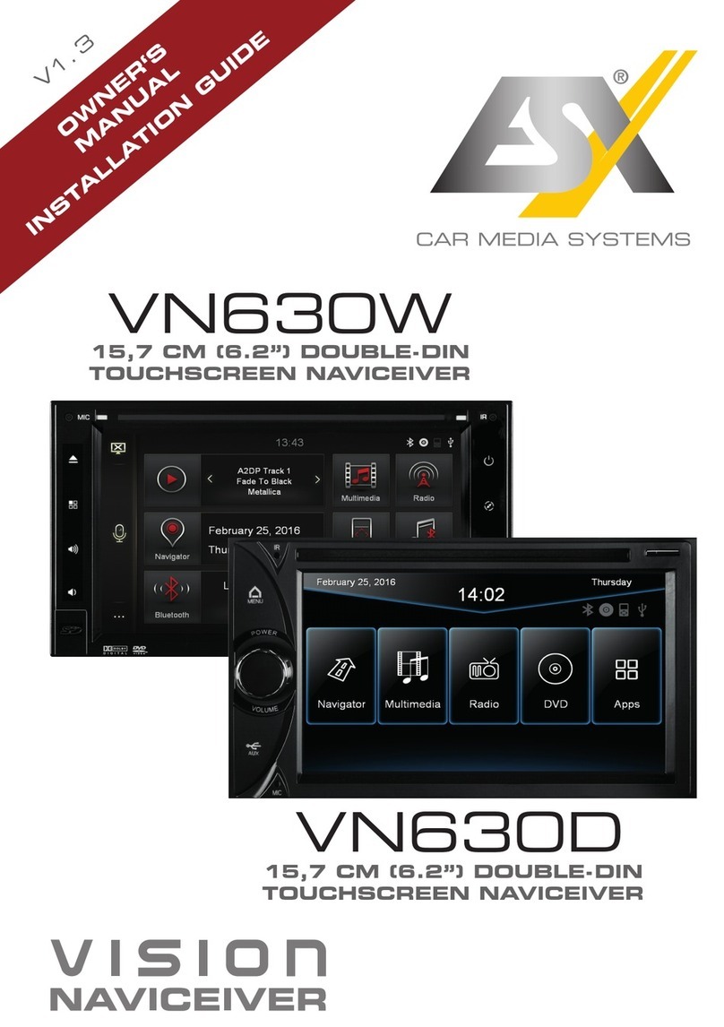 Audiodesign ESX VN630W owner's manual