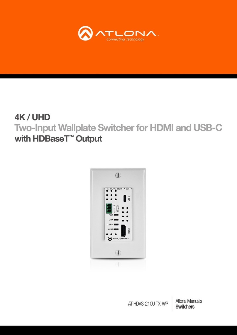 Atlona AT-HDVS-210U-TX-WP User manual Atlona AT-HDVS-210U-TX-WP User manual
