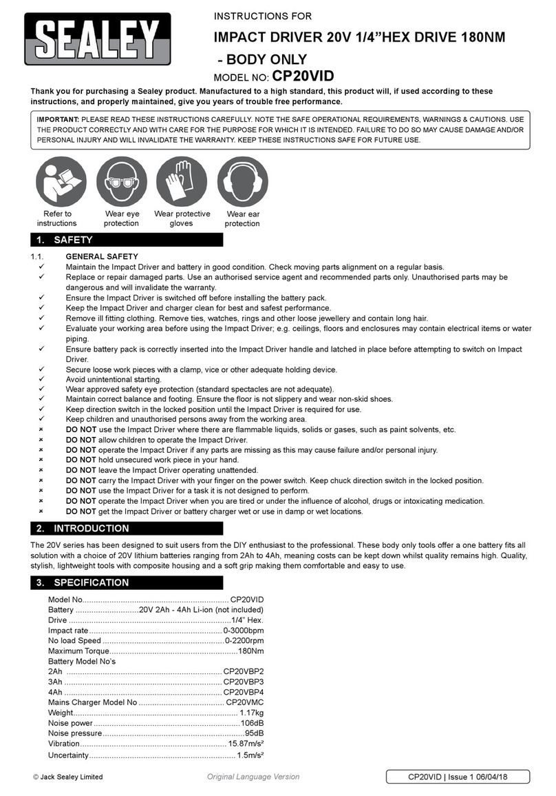 Sealey CP20VID User manual