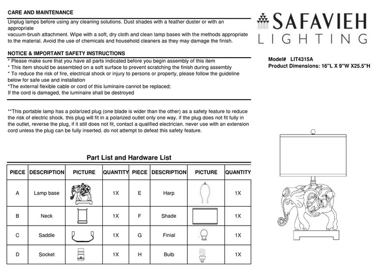 Safavieh LIT4315A User manual Safavieh LIT4315A User manual