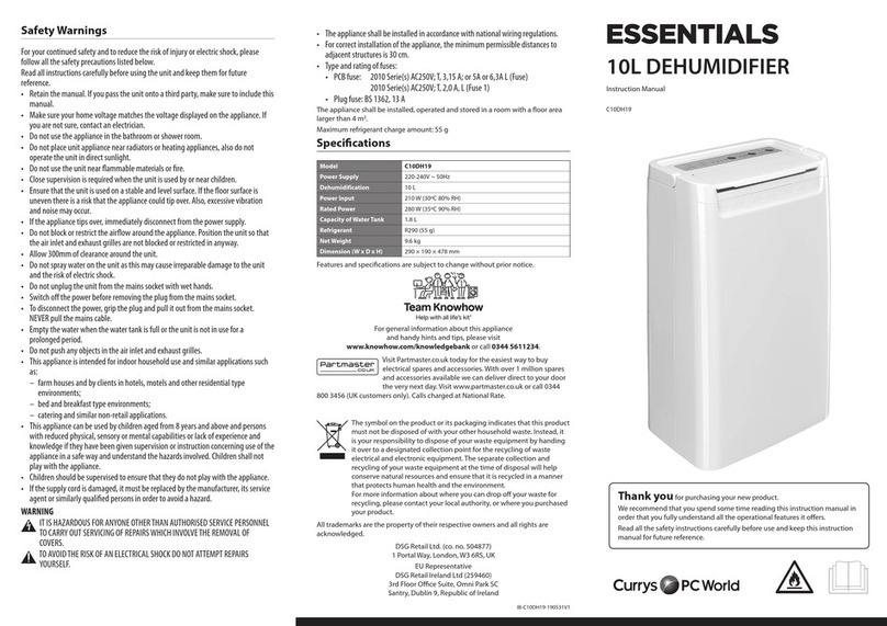 Currys Essentials C10DH19 User manual