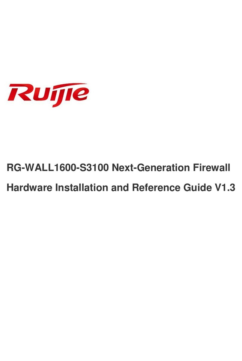 Ruijie Networks RG-WALL1600-S3100 Hardware installation and reference guide Ruijie Networks RG-WALL1600-S3100 Hardware installation and reference guide