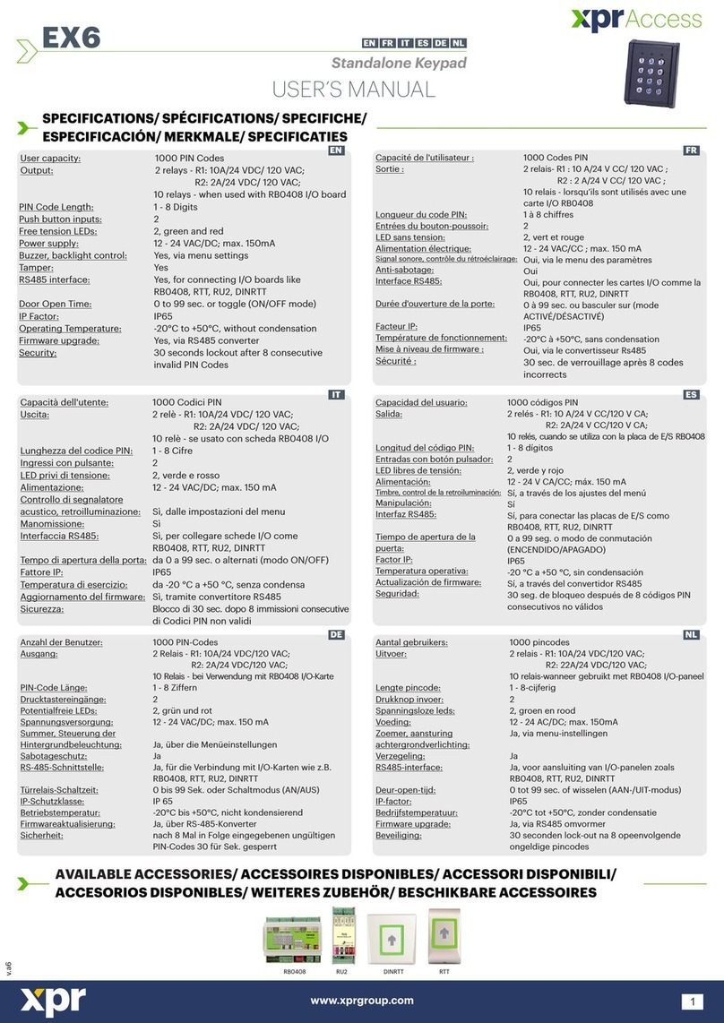 XPR Access EX6P-TP User manual