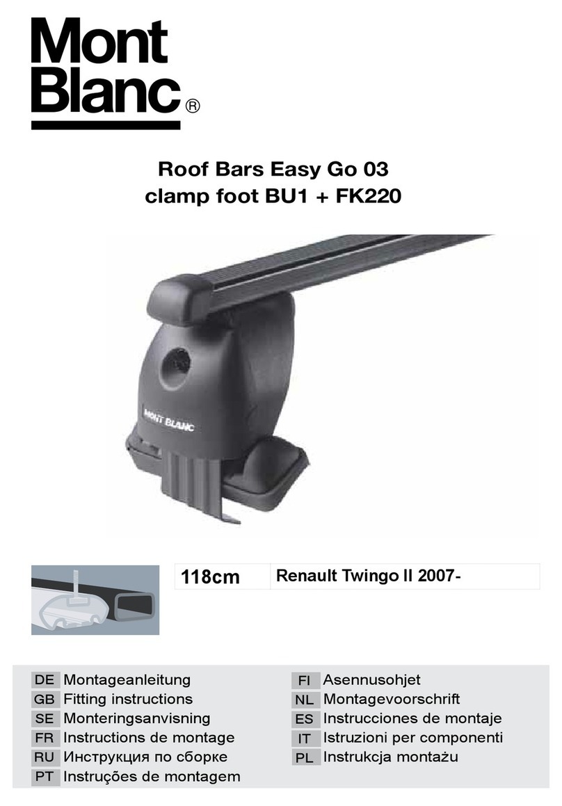 Mont Blanc Roof Bars Easy Go 03 Fitting instructions Mont Blanc Roof Bars Easy Go 03 Fitting instructions