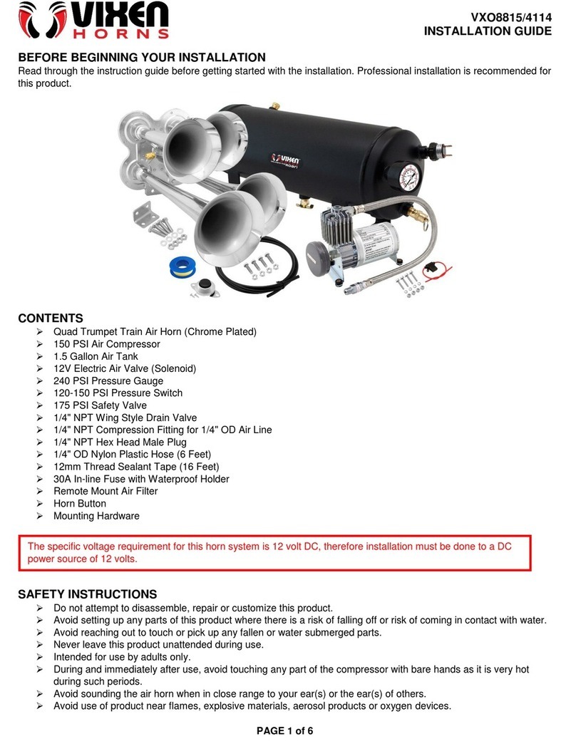 Vixen Horns VXO8815/4114 installation guide