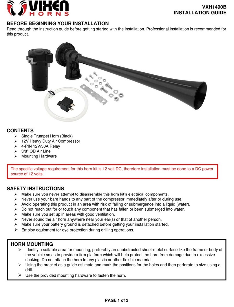 Vixen Horns VXH1490B installation guide