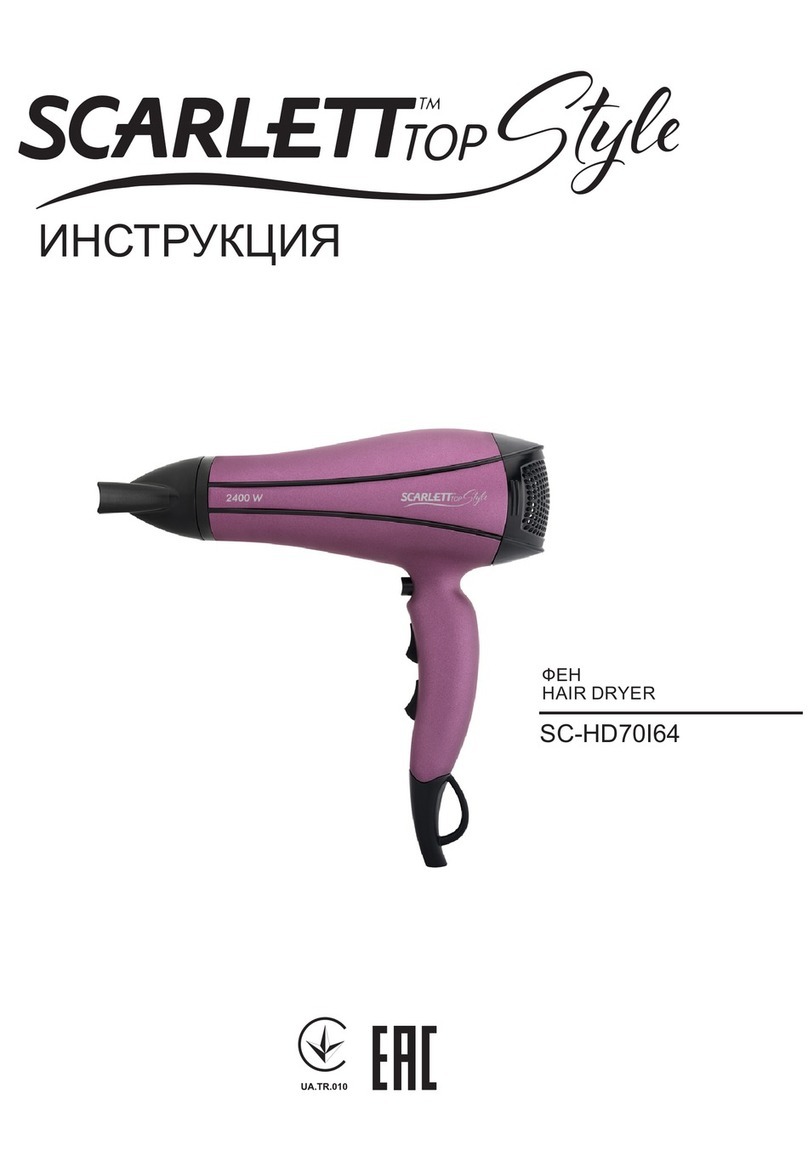 Scarlett Top Style SC-HD70I64 User manual