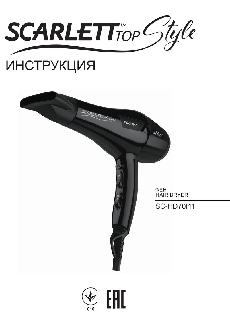 Scarlett Top Style SC-HD70I11 instruction manual Scarlett Top Style SC-HD70I11 instruction manual