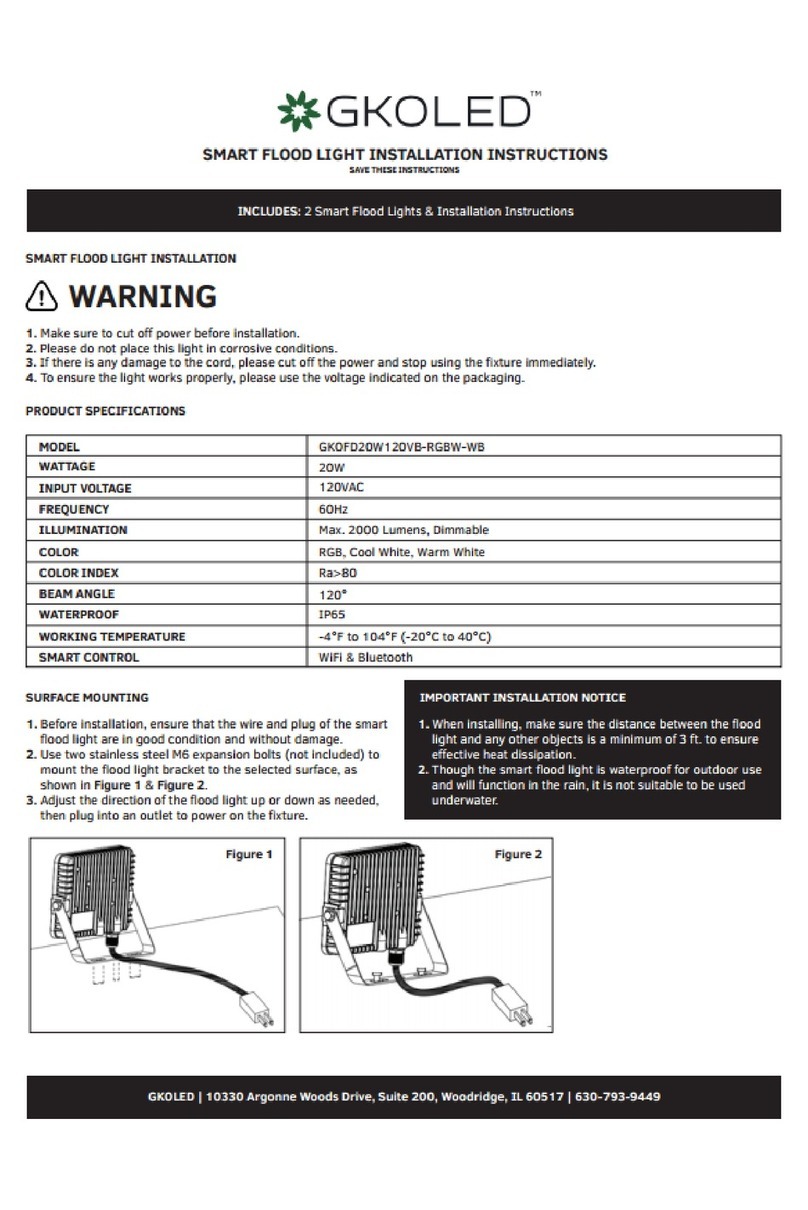 GKOLED GKOFD20W120VB-RGBW-WB installation instructions