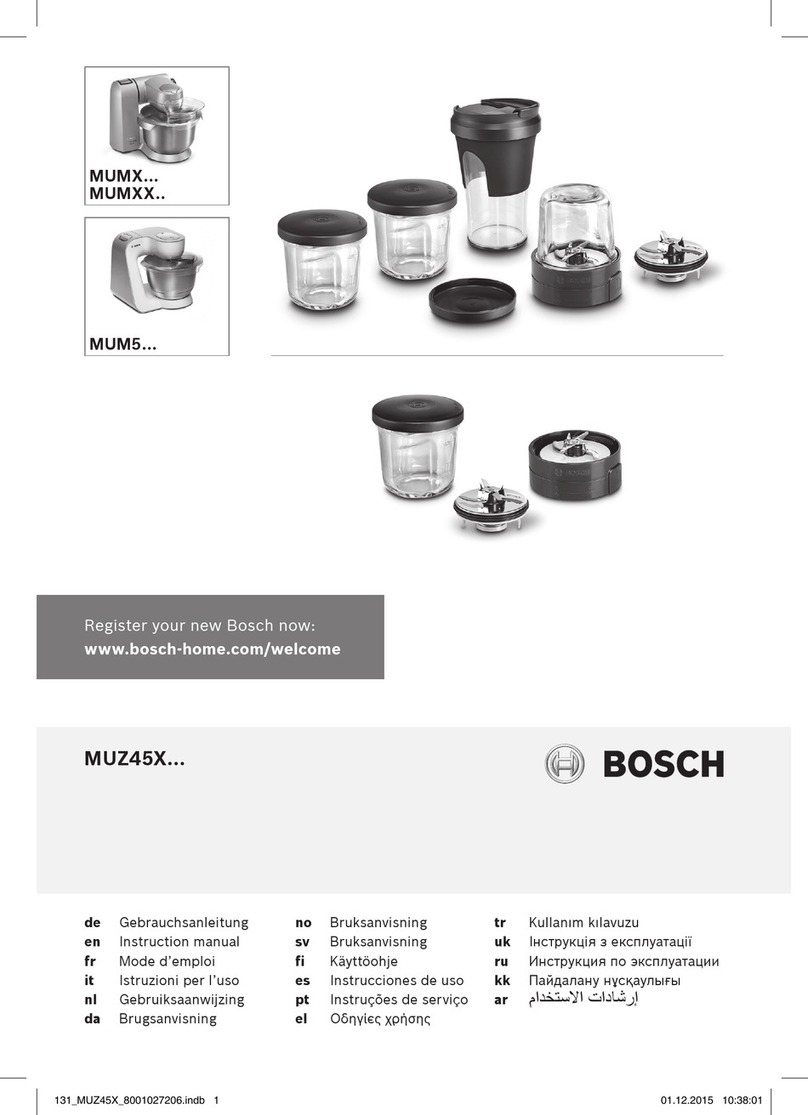 Bosch MUM58235 User manual Bosch MUM58235 User manual