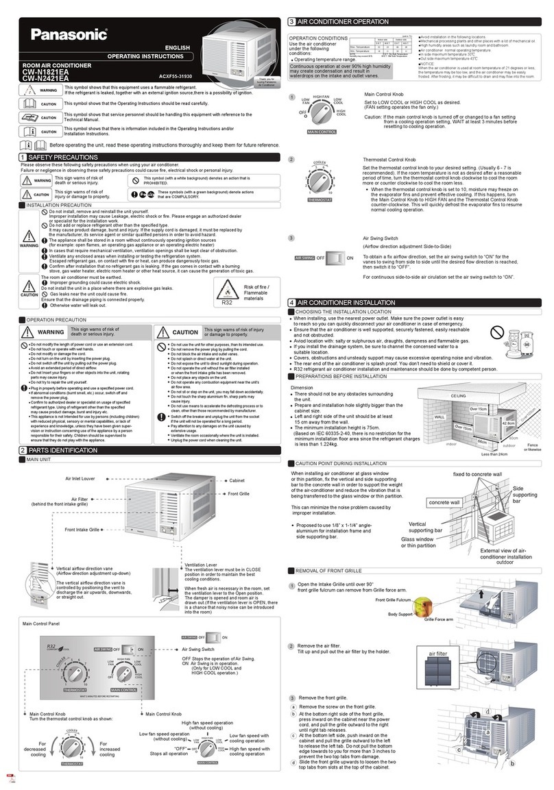 Panasonic CW-N1821EA User manual