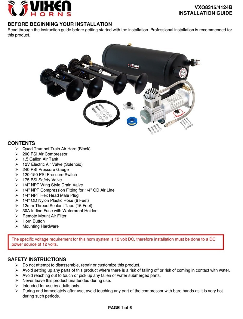 Vixen Horns VXO8315/4124B installation guide Vixen Horns VXO8315/4124B installation guide