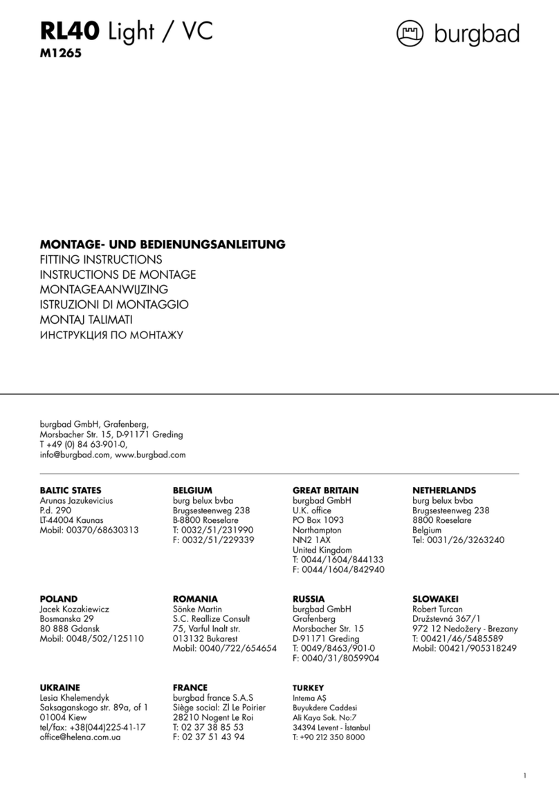 burgbad RL40 Fitting instructions burgbad RL40 Fitting instructions