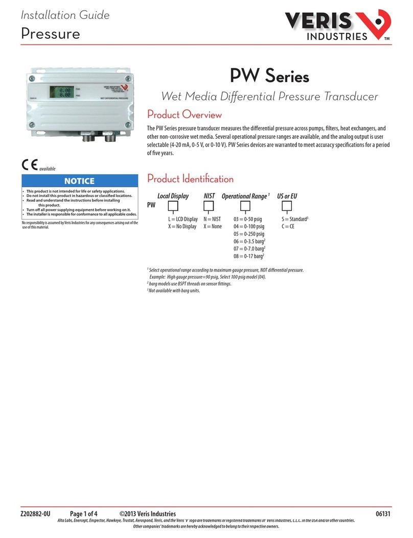 Veris Industries PWXN07C installation guide