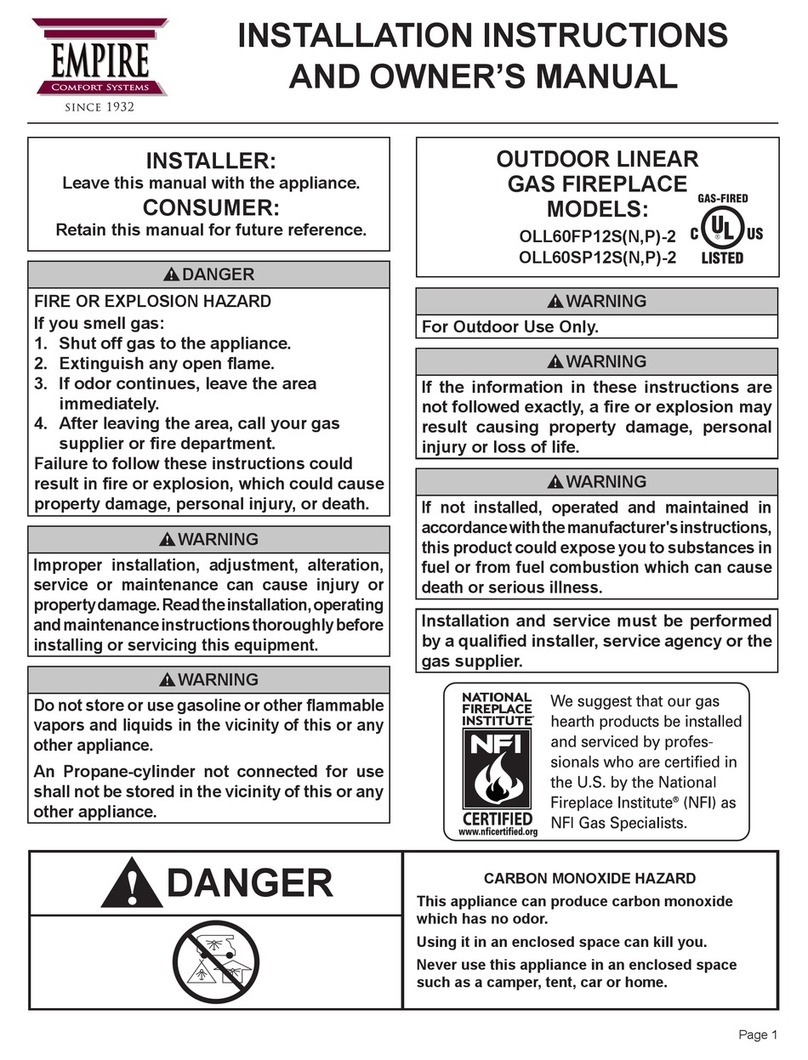 Empire Comfort Systems OLL60FP12SN-2 Installation instructions and owner's manual