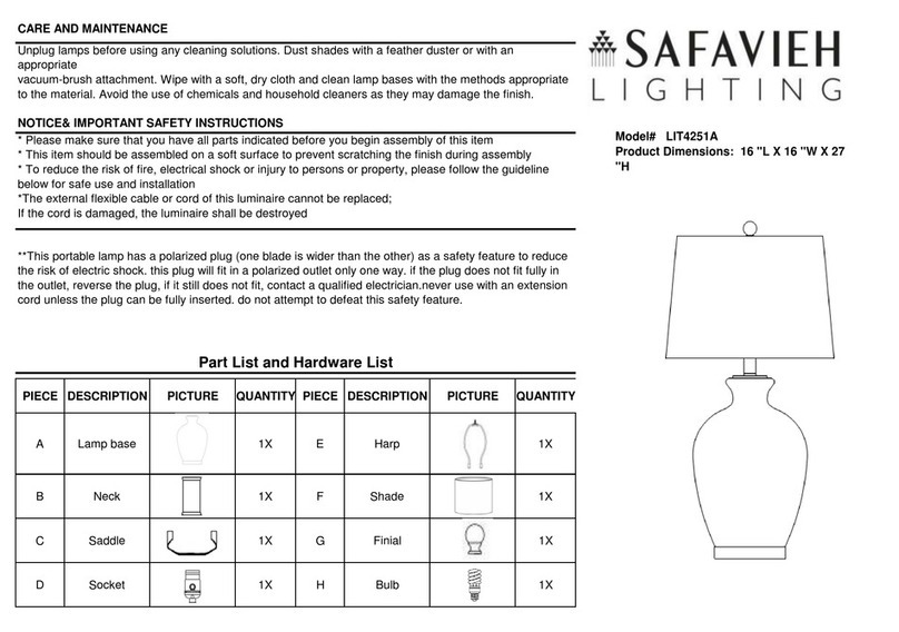 Safavieh LIT4251A User manual Safavieh LIT4251A User manual