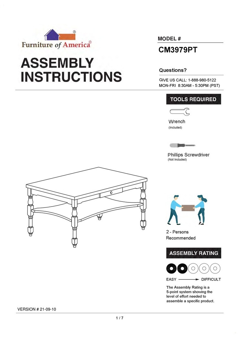 Furniture of America CM3979PT Assembly instructions Furniture of America CM3979PT Assembly instructions