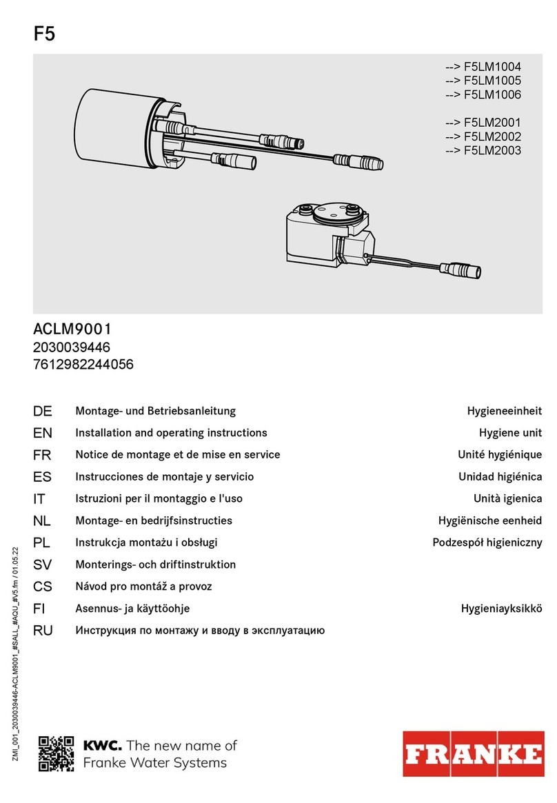 Franke F5L-Mix 2030039446 Installation and operating instructions Franke F5L-Mix 2030039446 Installation and operating instructions