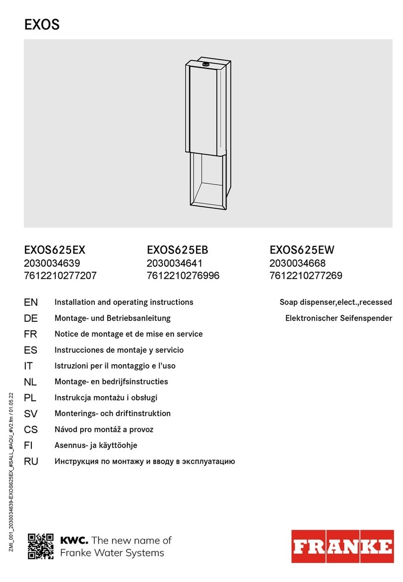 Franke EXOS625EX User manual