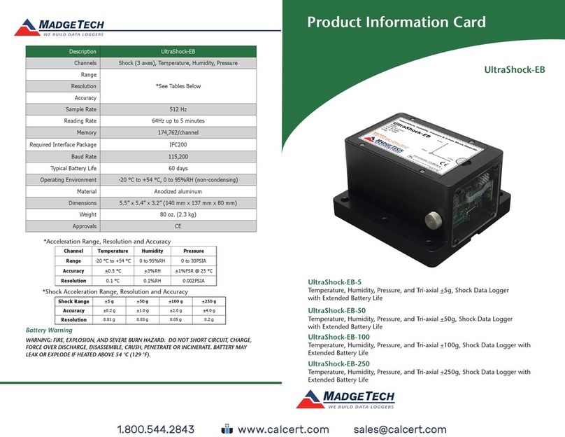 MadgeTech UltraShock-EB-5 User manual