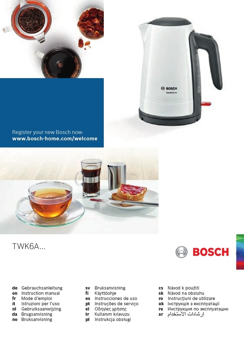 Bosch TWK 6A011 User manual Bosch TWK 6A011 User manual