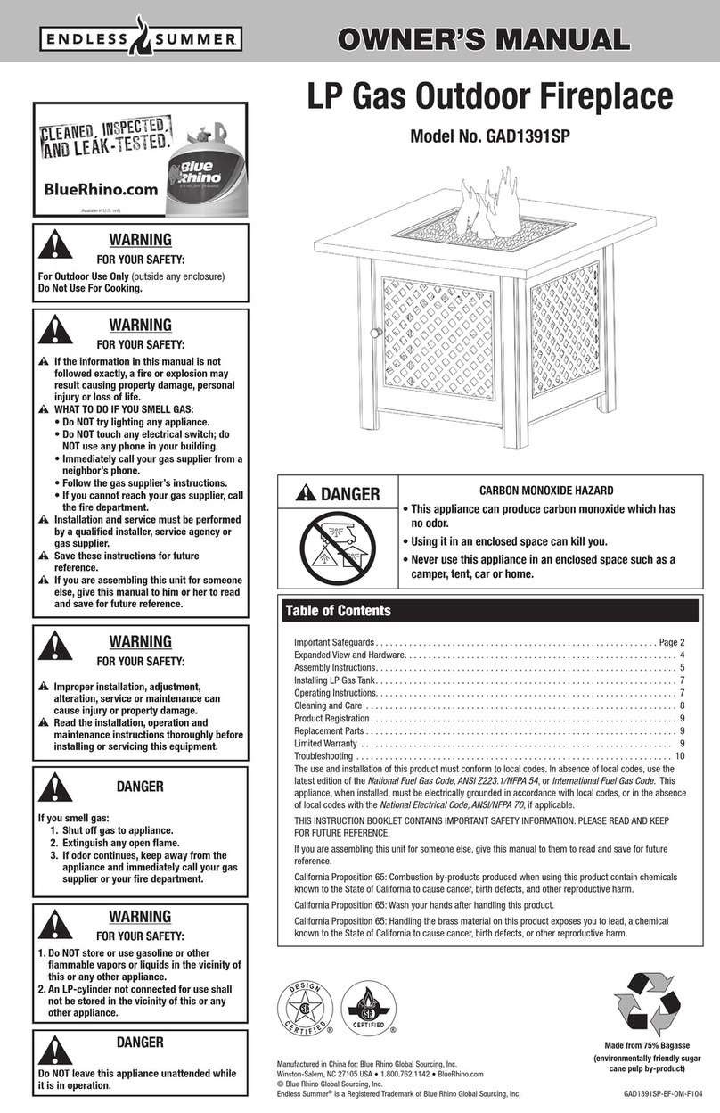 Endless Summer GAD1391SP User manual