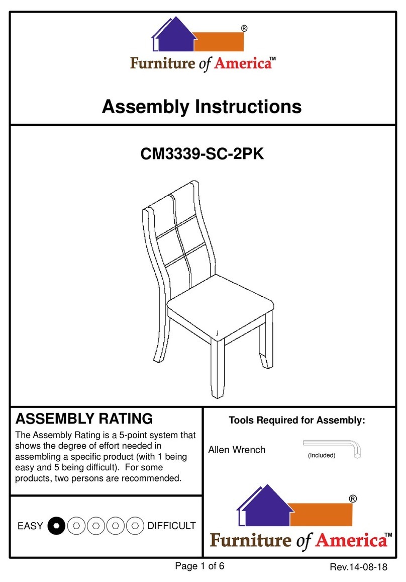 Furniture of America CM3339-SC-2PK Assembly instructions